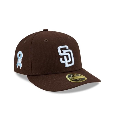 Blue San Diego Padres Hat - New Era MLB Father's Day Low Profile 59FIFTY Fitted Caps USA7035824